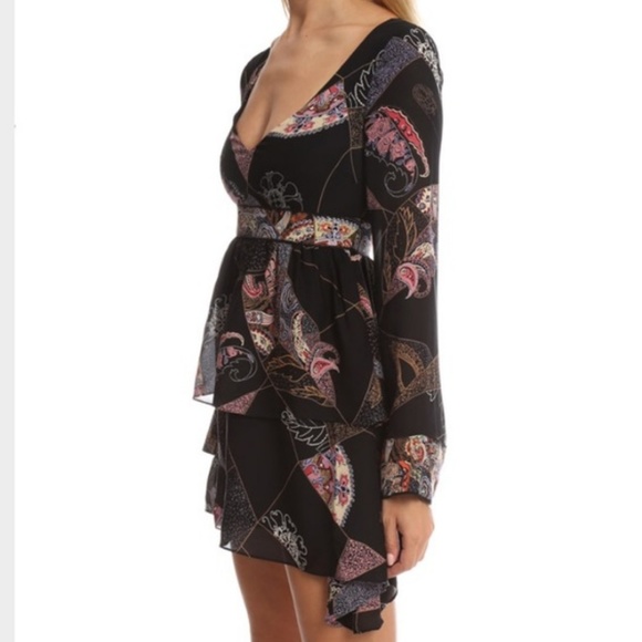 ELIZABETH AND JAMES Lilou Print Silk Dress Size 2 - Picture 7 of 8